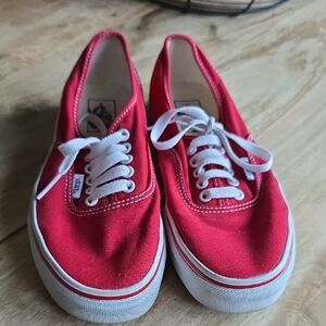 Vans Bold Red Canvas Shoes